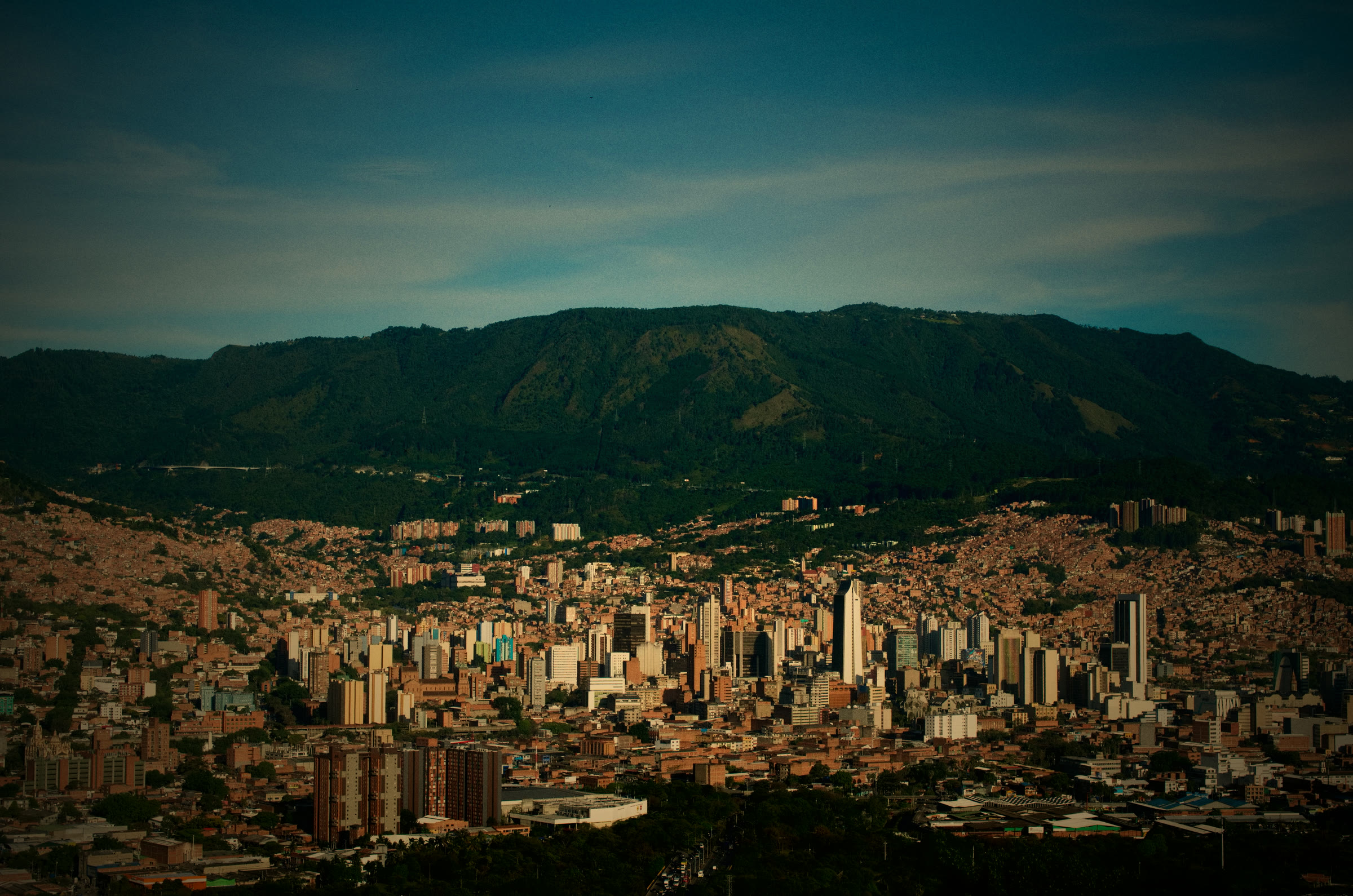 El valle de Aburrá y el centro de Medellín